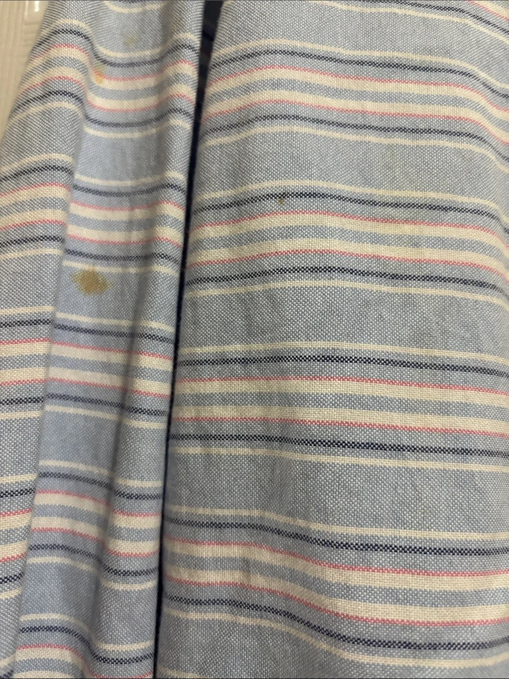 J. Crew Men's Light Blue and White Striped Button-Down Shirt